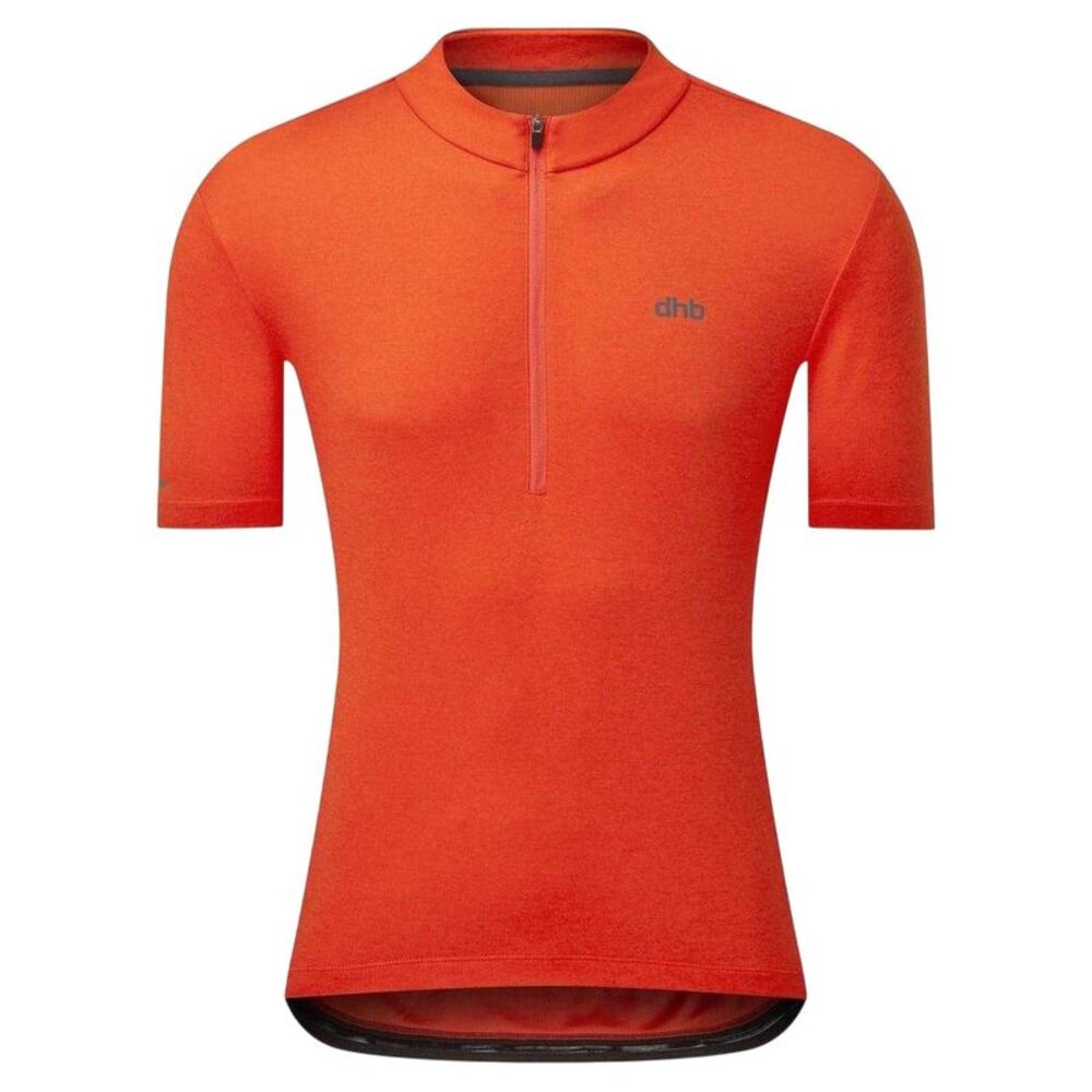 dhb Mens Quarter Zip Cycling Jersey / Orange